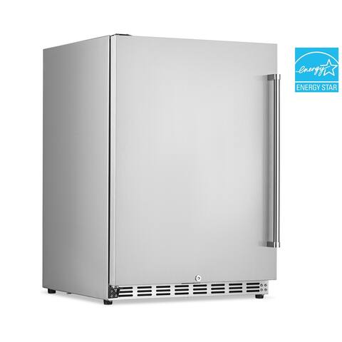 Newair 5.3 Cu. Ft. Commercial Stainless Steel Beverage Fridge