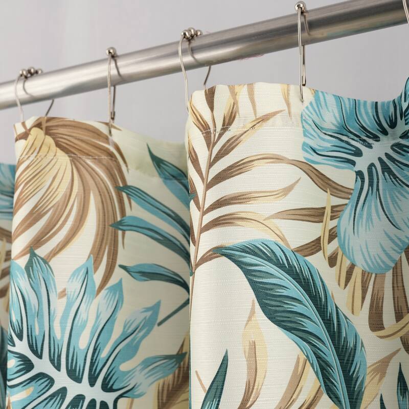 Cedar Floral Seashells Starfish Flowers Shower Curtains with Hooks