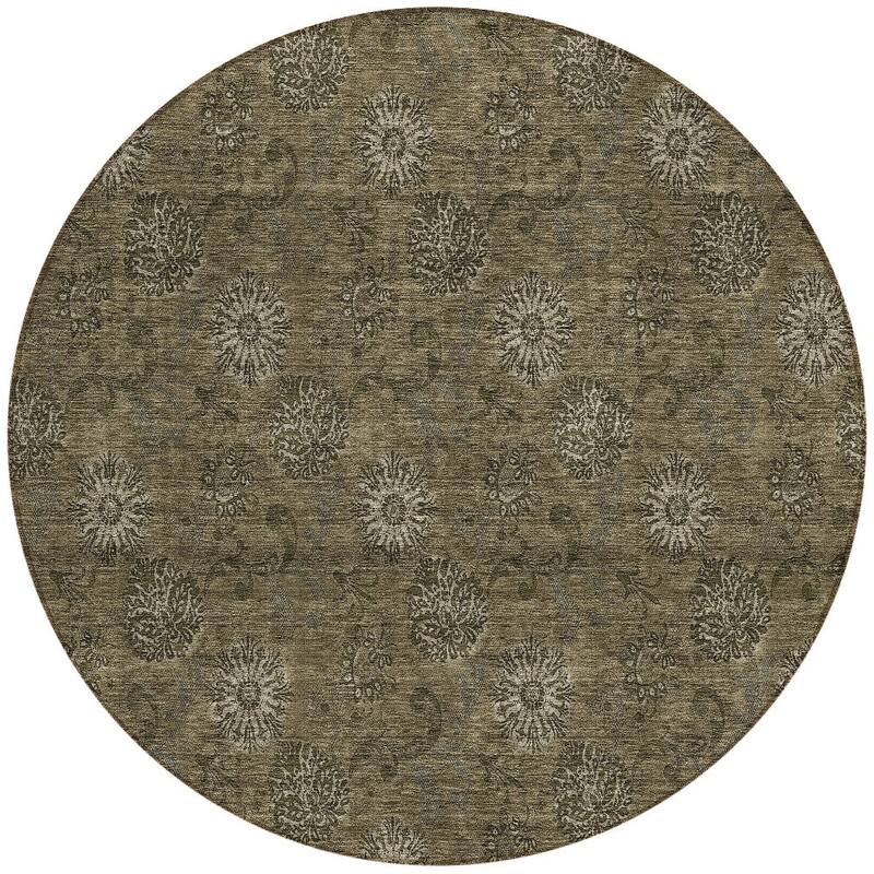 HomeRoots Floral Transitional Rectangle Outdoor Rug
