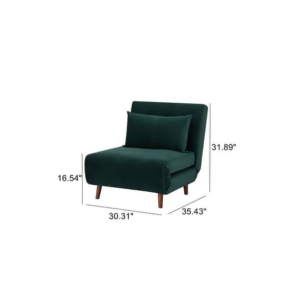 dimension image slide 3 of 9, Tustin Upholstered Convertible Lounge/ Sleeper Chair