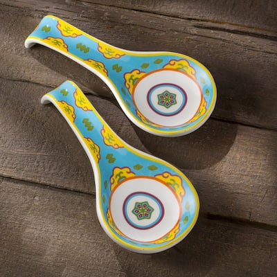 Euro Ceramica Galicia Spoon Rest - 9.5 in. x 4.33 in. x 1.18 in.