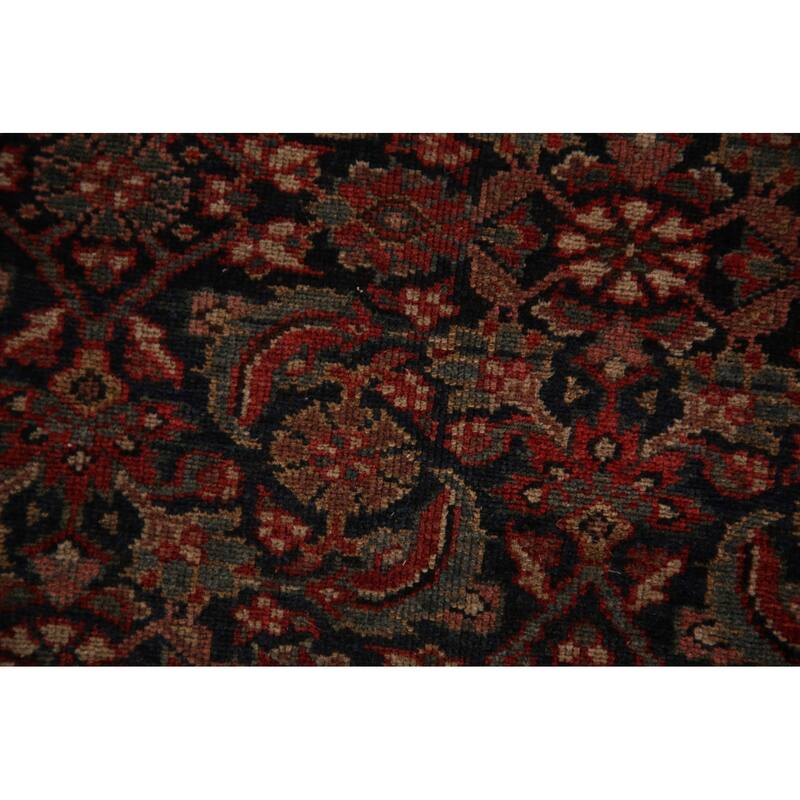 Pre-1900 Antique Vegetable Dye Senneh Persian Rug Handmade Wool Carpet - 4'0" x 6'1"