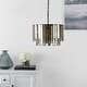 preview thumbnail 3 of 2, SAFAVIEH Lighting Gresher Art Deco Bronze LED Adjustable Chandelier - 15.5" W x 15.5" L x 13-85" H