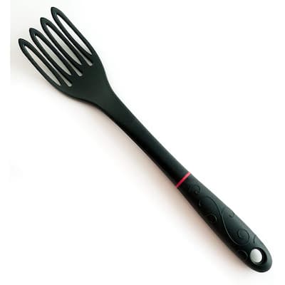 Norpro 11" Grip-EZ Fiskie Fork & Whisk Combo Tool - Mix Stir Blend & Fold - Black