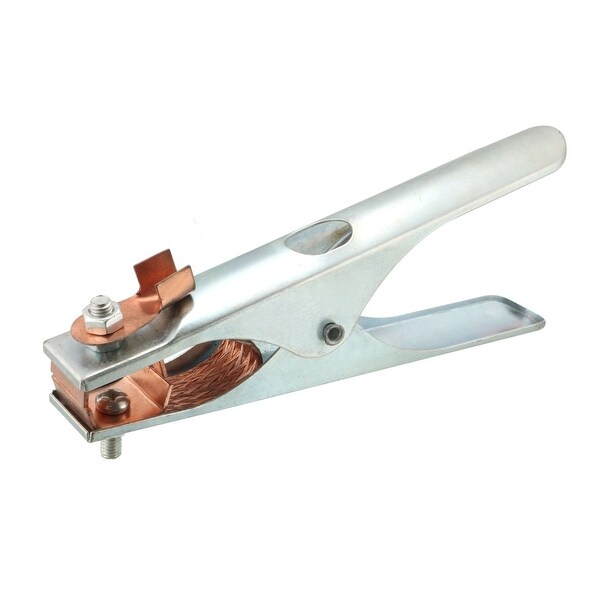 Arc Welding Ground Clamp 300A Grouding Clamp Chrome Plated for Welder - 300A with Wire Lug
