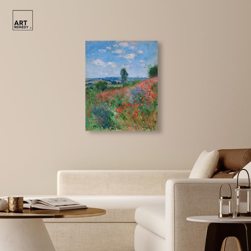 Blanket of Poppies II Canvas by Art Remedy, Gallery Wrapped