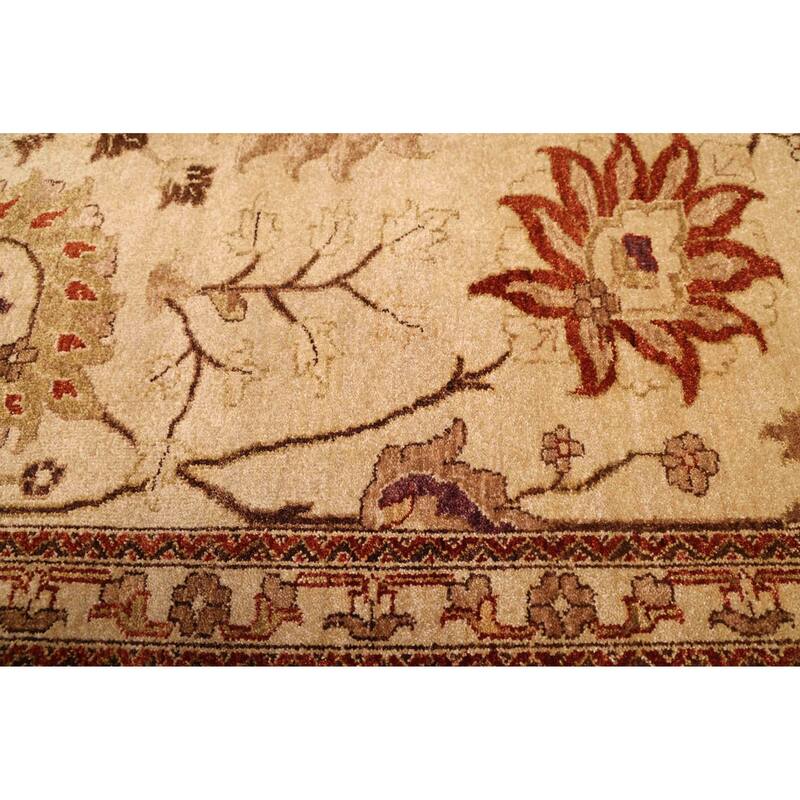 ECARPETGALLERY Hand-knotted Jamshidpour Ivory Wool Rug - 9'10 x 13'10