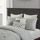 preview thumbnail 15 of 58, Madison Park Signature Essence Oversized Cotton Clipped Jacquard Comforter Set with Euro Shams and Throw Pillows