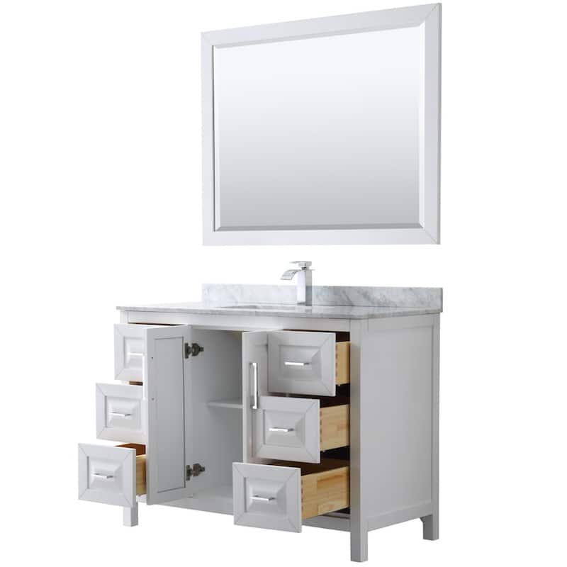 Wyndham Collection Daria 48" Free Standing Single Vanity Set with MDF