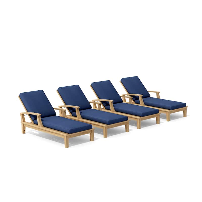 Brianna Sun Lounger 4-Pieces Set - Canvas Navy