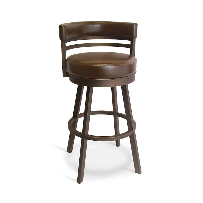 Tempo Furniture Ambridge Swivel 26" Counterstool/30" Barstool by Furnish Theory - Bar Height - Sun Bronze & Dark Brown