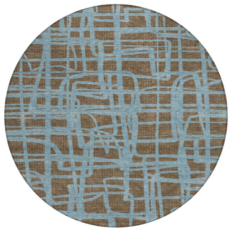 Machine Washable Indoor/ Outdoor Modern Centurion Chantille Rug