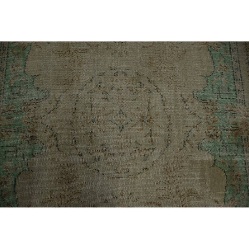 Hand Knotted Oriental 100% Wool Carpet Transitional Floral Beige & Ivories Anatolian Area Rug - 8' 3'' X 5' 3''