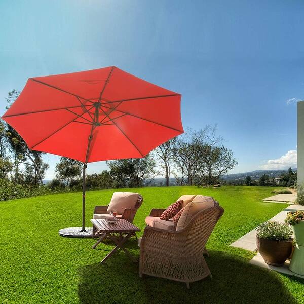 Shop 10 Ft Uv Resistent Outdoor Patio Cantilever Umbrella With Tilt Overstock 31806154