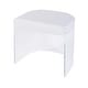 preview thumbnail 1 of 4, Solara 20 in. Seat Height Acrylic and Upholstered Accent Stool - Clear Acrylic Clear Acrylic