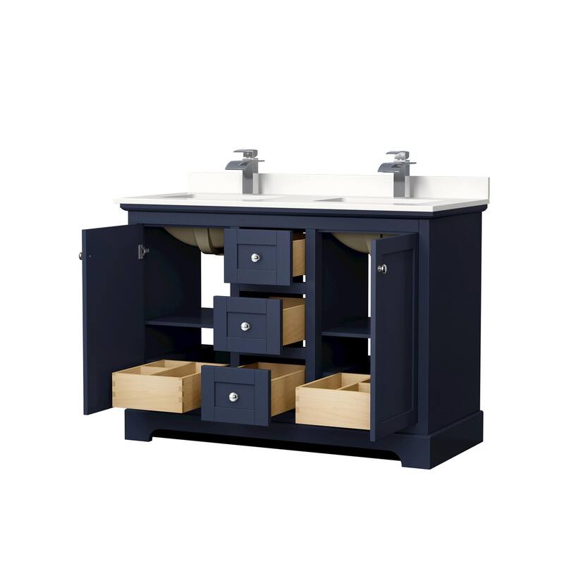 Avery 48-inch Double Vanity, Quartz Top