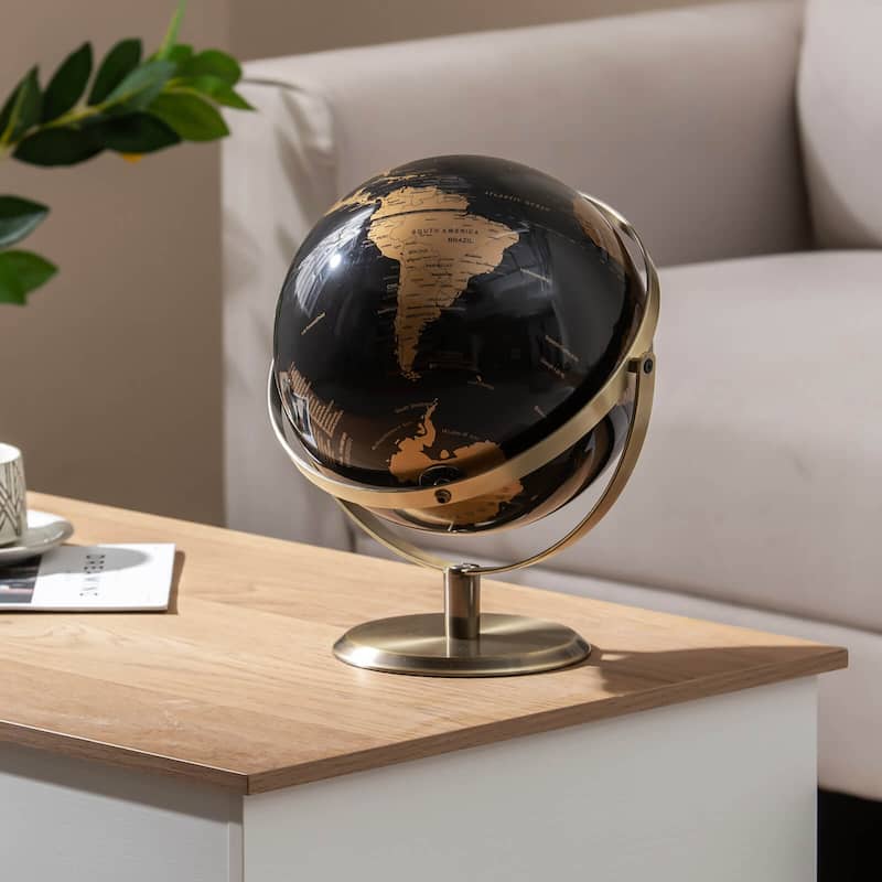 Costway 9-Inch Metallic Black World Globe 720° Rotating Earth Globe - See Details