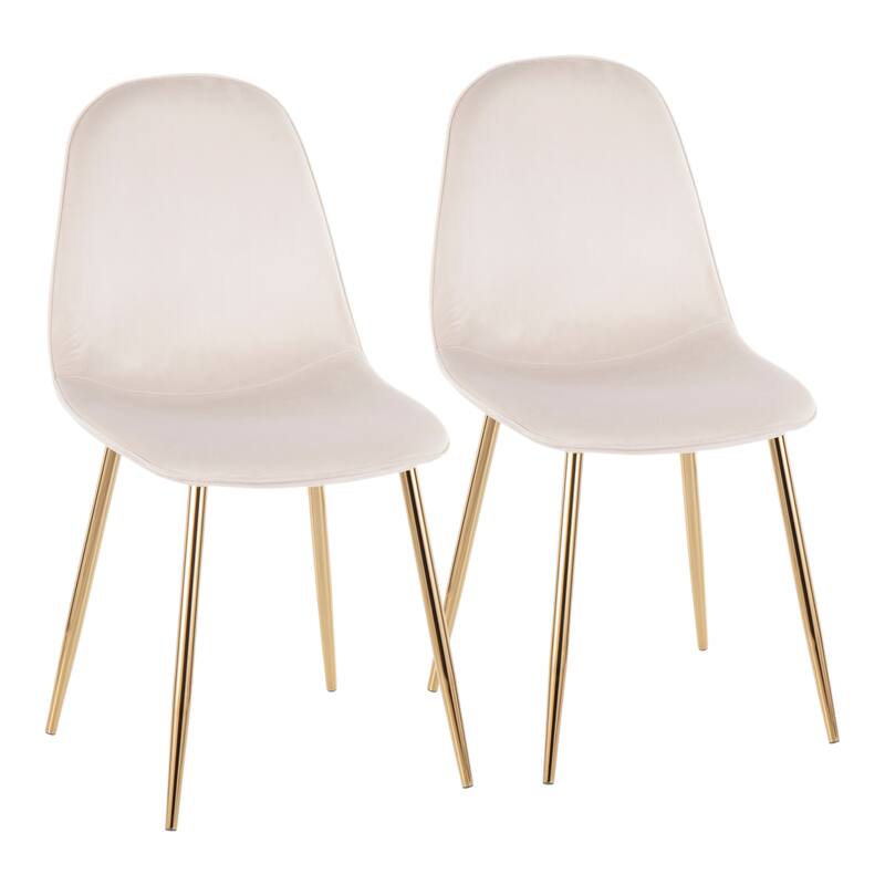 Silver Orchid Stone Gold Dining Chair - Set of 2
