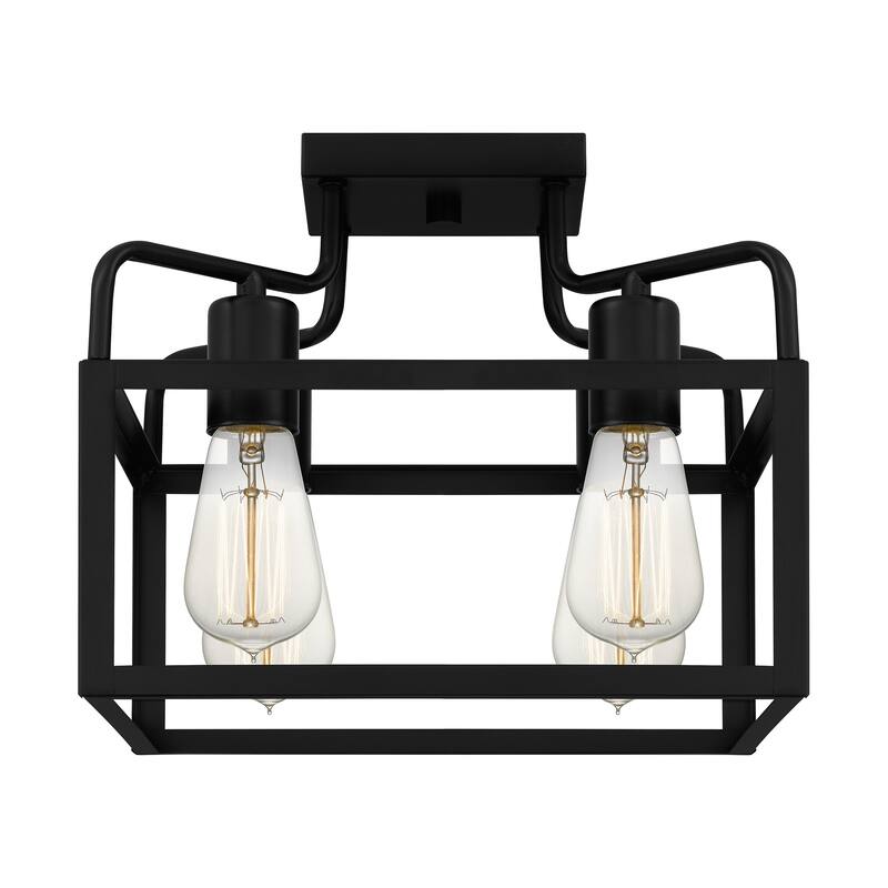 Paulsen 4-Light Matte Black Semi-Flush Mount