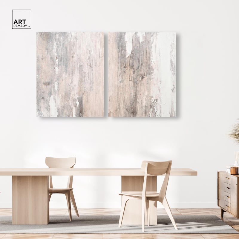 Striated Texture I Canvas Set of 2 by Art Remedy, Gallery Wrapped