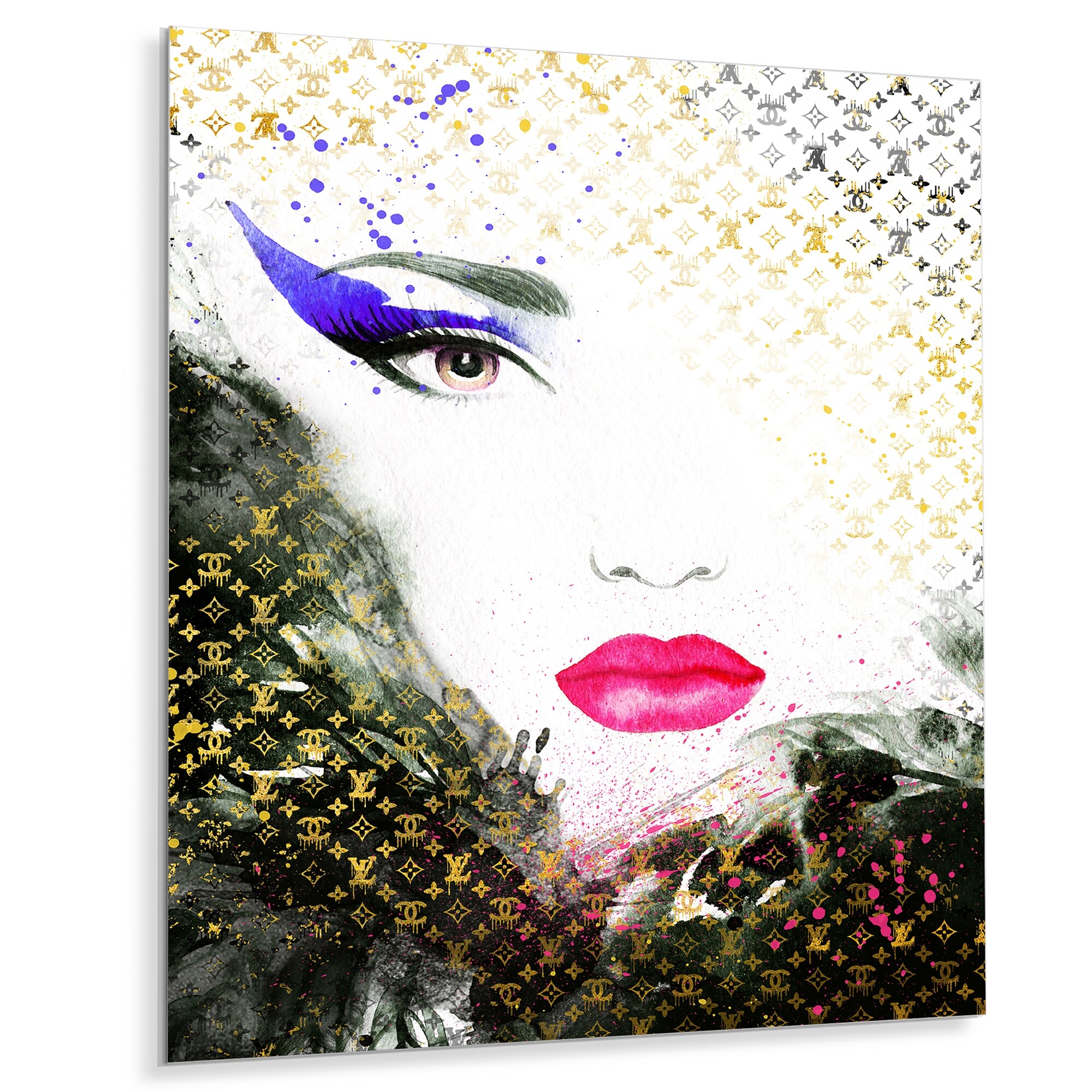 Designart 'High Fashion Female Sketch III' Fashion Woman Metal Wall Art -  Bed Bath & Beyond - 37843235
