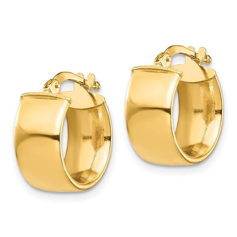 Curata 10k Yellow Gold High Polished Hoop Earrings - 15.34x14mm