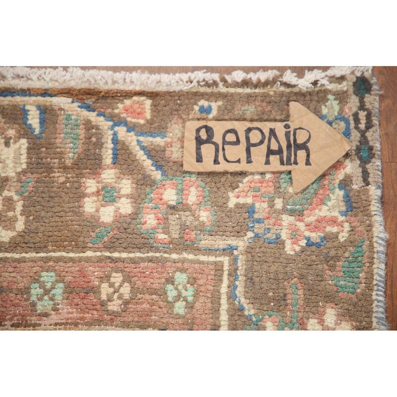 Hand Knotted Oriental 100% Wool Carpet Traditional Floral Pink Hamedan Area Rug - 8' 8'' X 5' 6''