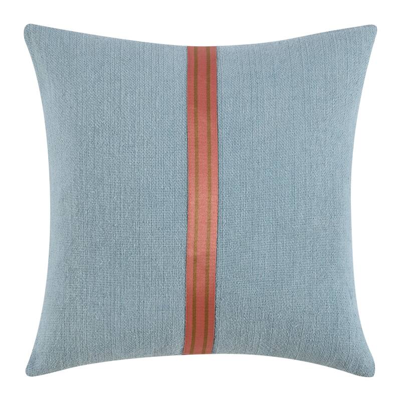 Villa by Classic Home Breton Blue Linen Blend Throw Pillow, Blue