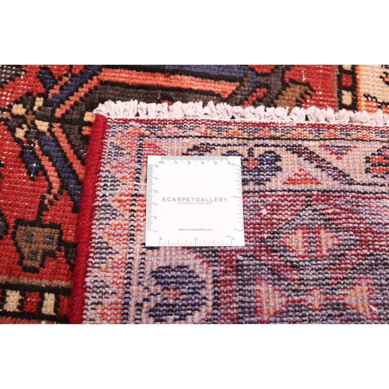 ECARPETGALLERY Hand-knotted Kayseri Vintage Dark Red Wool Rug - 6'6 x 9'9