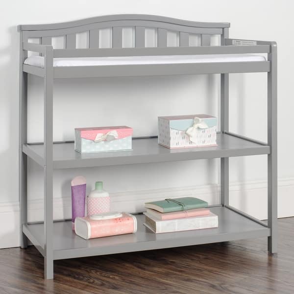 Child Craft Arched Top Changing Table with Pad Dapper Gray