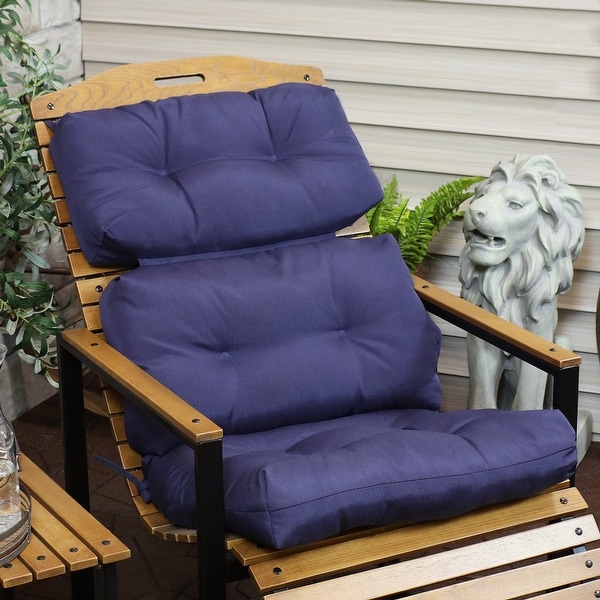Sunnydaze Tufted High Back Olefin Indoor Outdoor Patio Chair