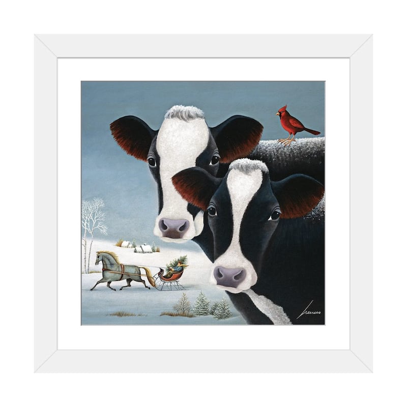 iCanvas "Winter Watch" by Lowell Herrero - White - 24x24x1