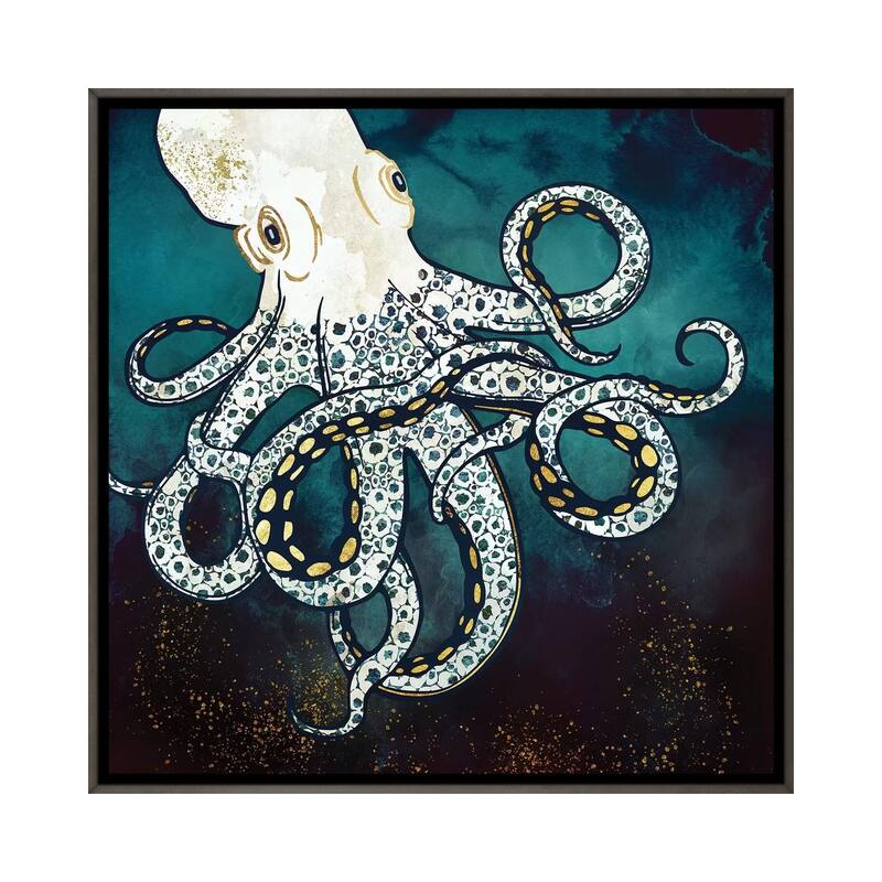 iCanvas "Underwater Dream VII" by SpaceFrog Designs Framed - 12x12 - Charcoal