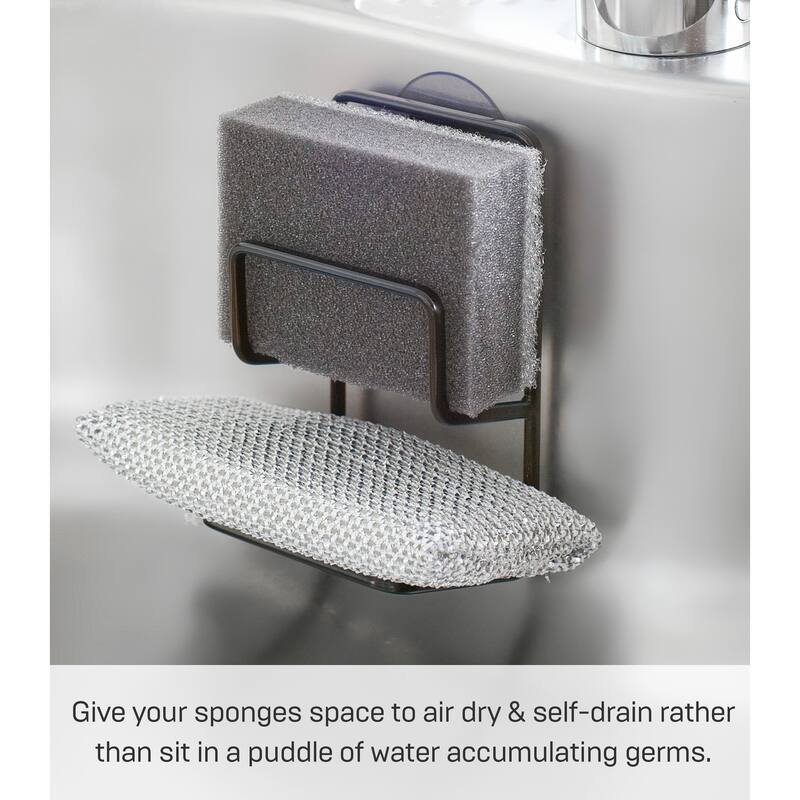Yamazaki Home Sponge Holder, Steel, Holds 1.1 lbs - L 2.48 x W 2.95 x H 5.0 inches
