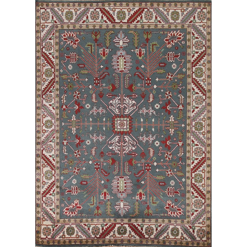 Oushak Oriental Area Rug Hand-Knotted Wool Carpet - 7'11"x 9'10"