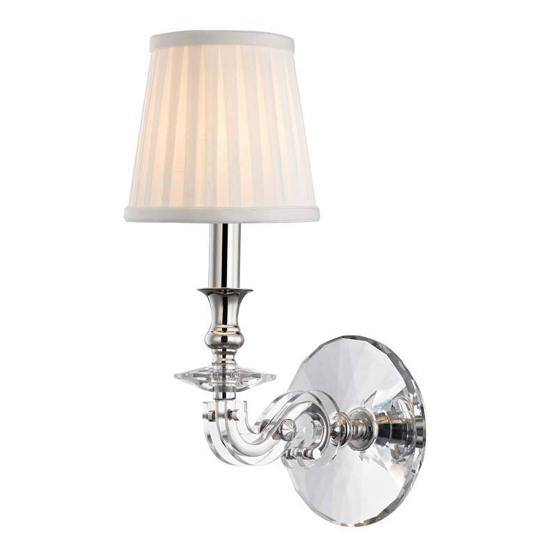Hudson Valley Lighting Lapeer Single Light 14" Tall Wall Sconce - Polished Nickel