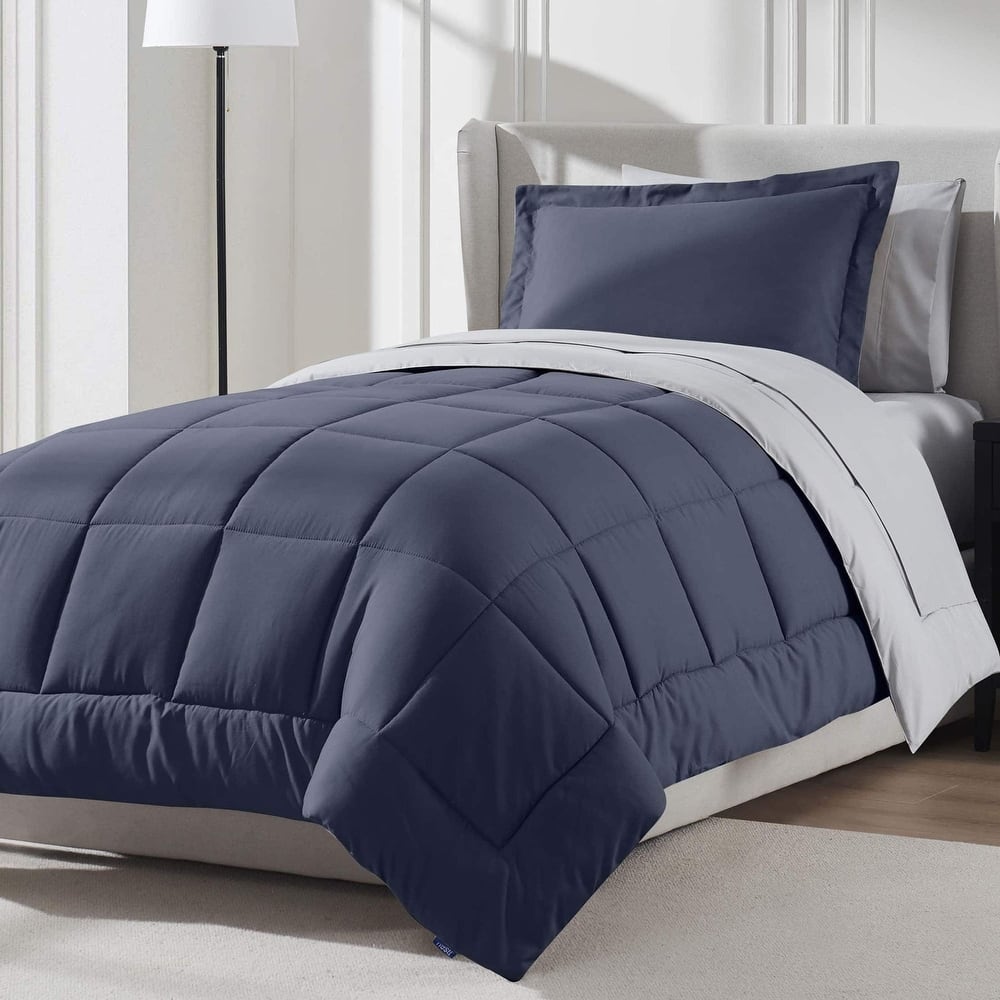 Empyrean Reversible Comforter Set Bed in a Bag with Cooling Pillow