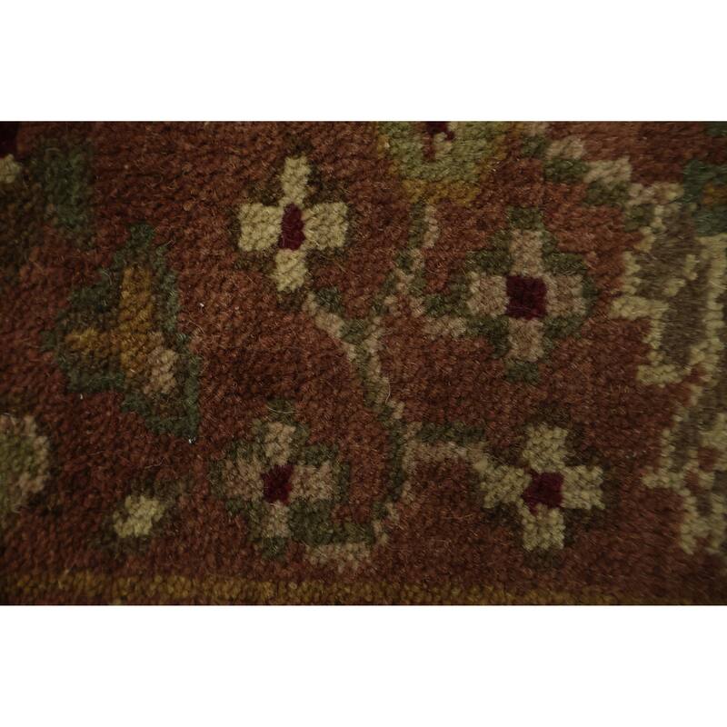 Hand Knotted Oriental 100% Wool Carpet Traditional All-Over Beige & Ivories Agra Area Rug - 4' 0'' X 2' 6''