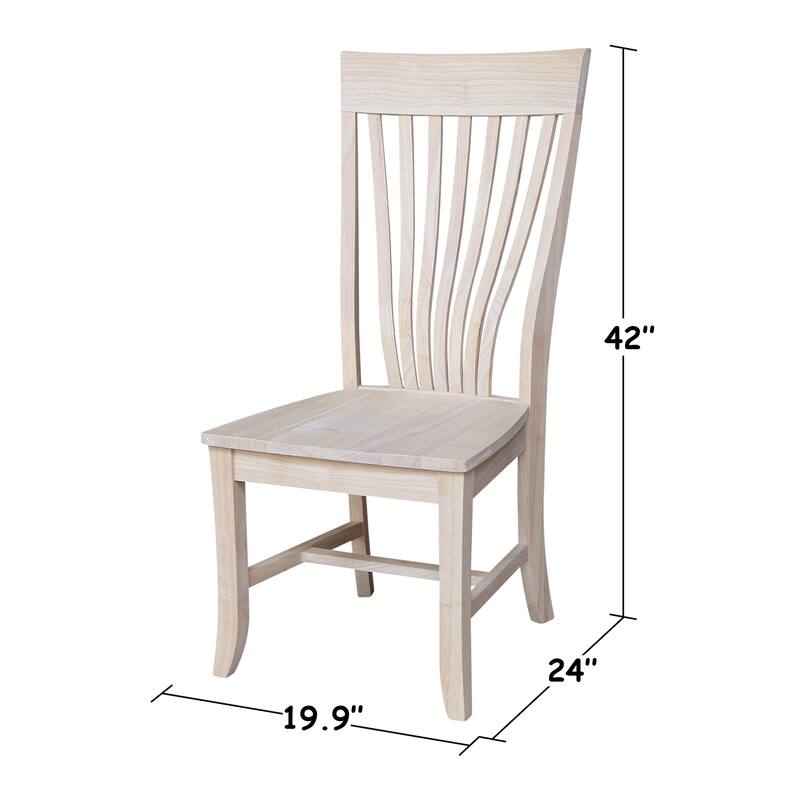 Solid Wood Amanda Dining Chairs - Set of Two