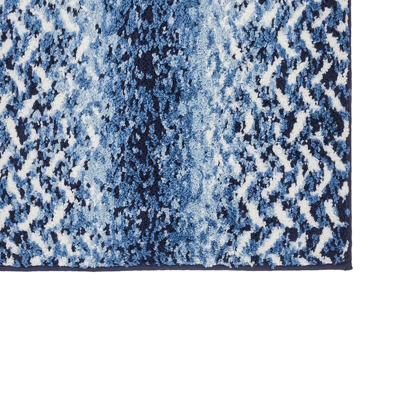 Better Trends 100% Micro Polyester Knitted Bathroom Rugs - Casablanca Collection with Chevron Pattern, Machine Washable Bath Mat