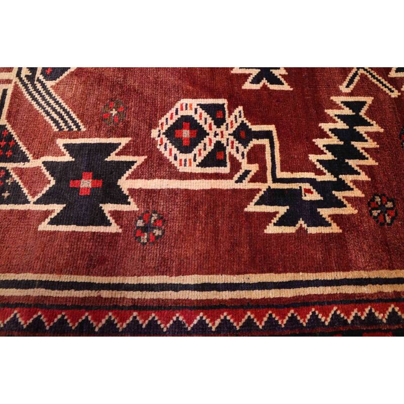 ECARPETGALLERY Hand-knotted Konya Anatolian Dark Red Wool Rug - 5'5 x 8'9
