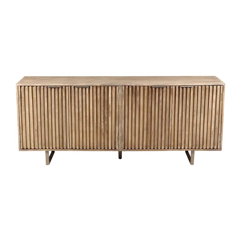 Dayton 72-inch Mid-Century Modern Sideboard In Channeled Mango Wood