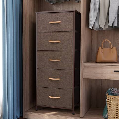 Crestlive Products Household 5-Drawer Vertical Dresser Storage Chest