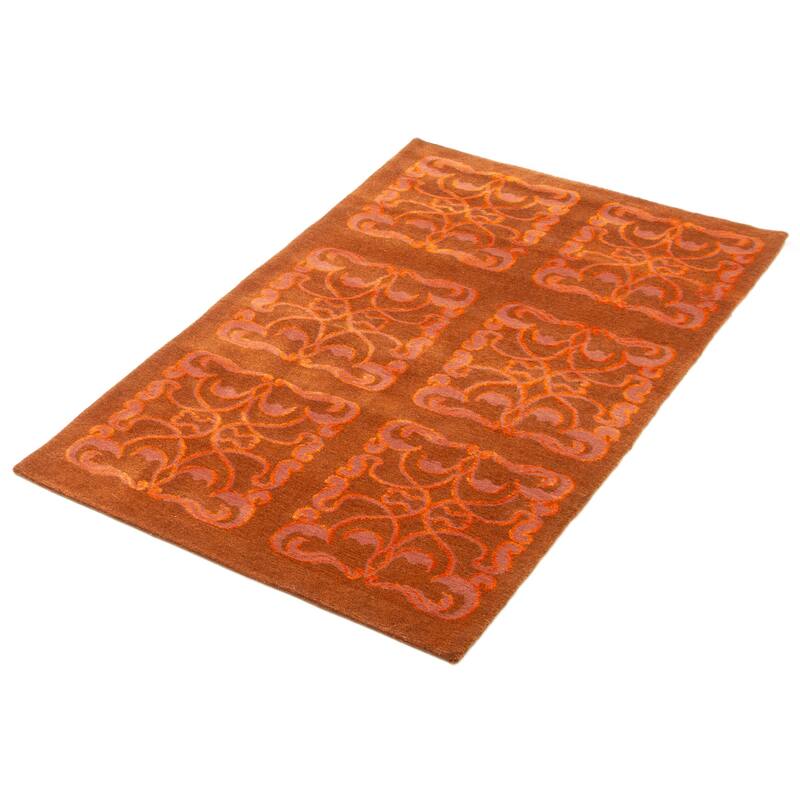 ECARPETGALLERY Hand-knotted Opulence Brown Wool Rug - 3'5 x 5'11