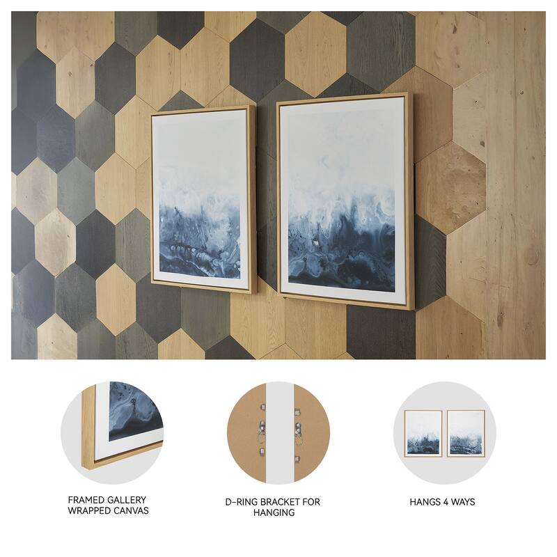 Signature Design by Ashley Holport Blue Wall Art (Set of 2)