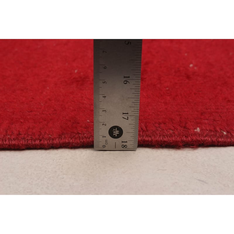 ECARPETGALLERY Hand-knotted Color Transition Red Wool Rug - 5'5 x 8'10