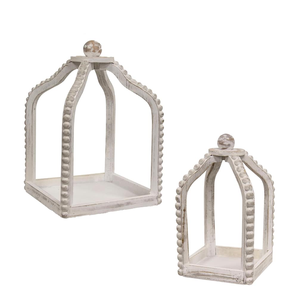 2/Set Shabby Chic Beaded Lanterns