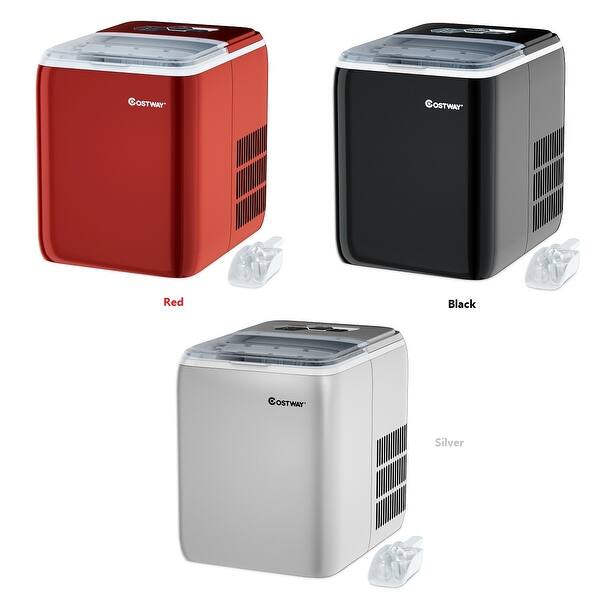 Shop Costway Portable Countertop Ice Maker Machine 44lbs 24h Self