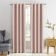 preview thumbnail 58 of 130, Sun Zero Saxon Energy Saving Blackout Grommet Curtain Panel, Single Panel 54" x 108" - Blush