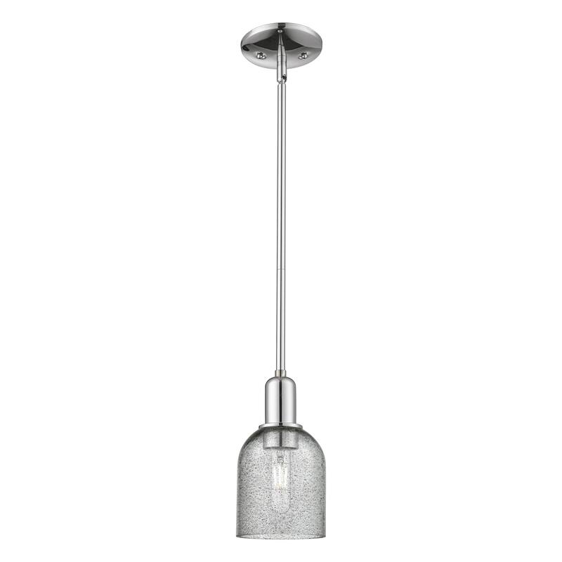 Innovations Lighting Endless Possibilities Arcadia - Caledonia - 1 Light 5" Stem Hung Mini Pendant - Charcoal/Polished Chrome